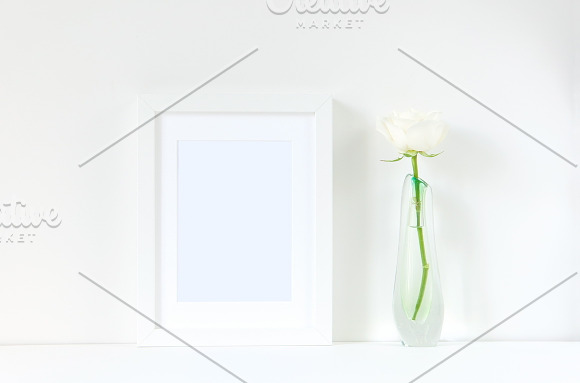 CLEAN!  Frame mockup with rose in Print Mockups - product preview 2
