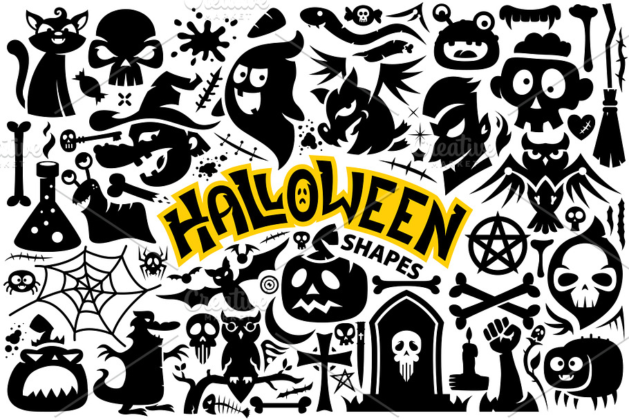 Halloween Vector Shapes Collection