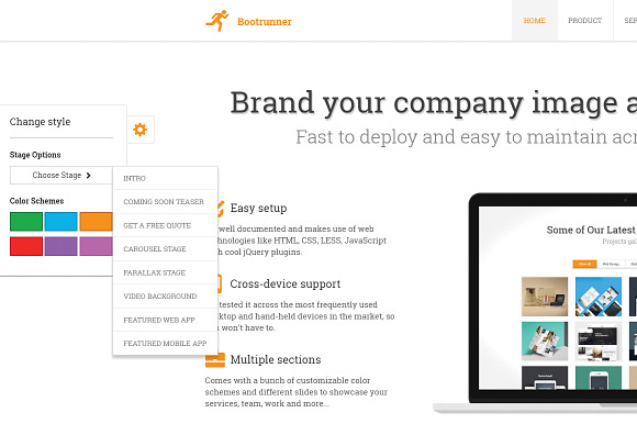 Bootrunner - Business Theme in Bootstrap Themes - product preview 1