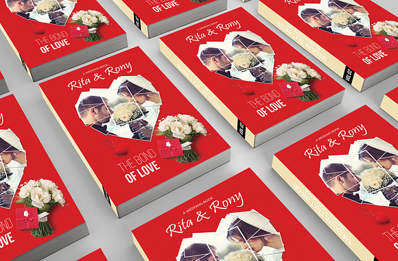 Wedding Book Cover Print Template in Stationery Templates - product preview 2
