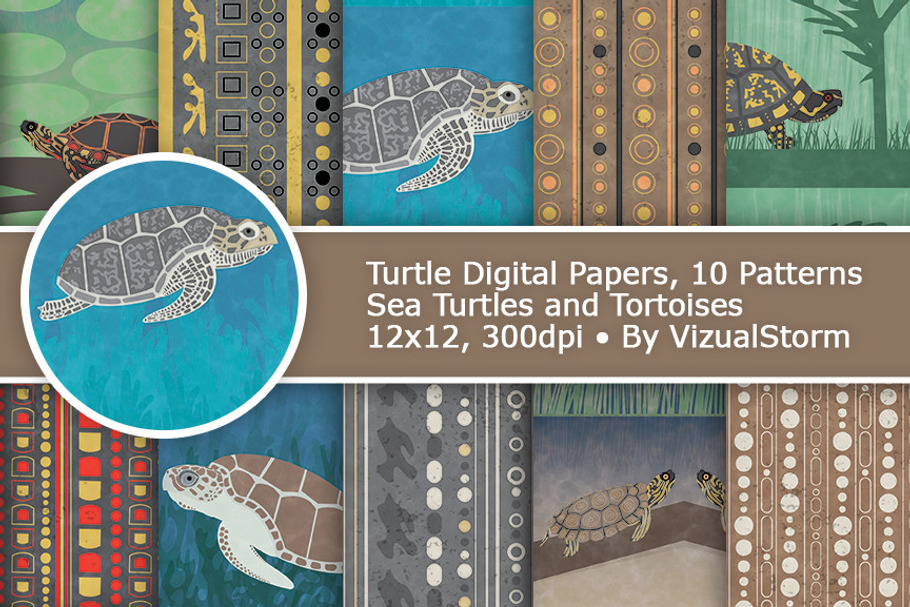Sea Turtle Tribal Tortoise Patterns