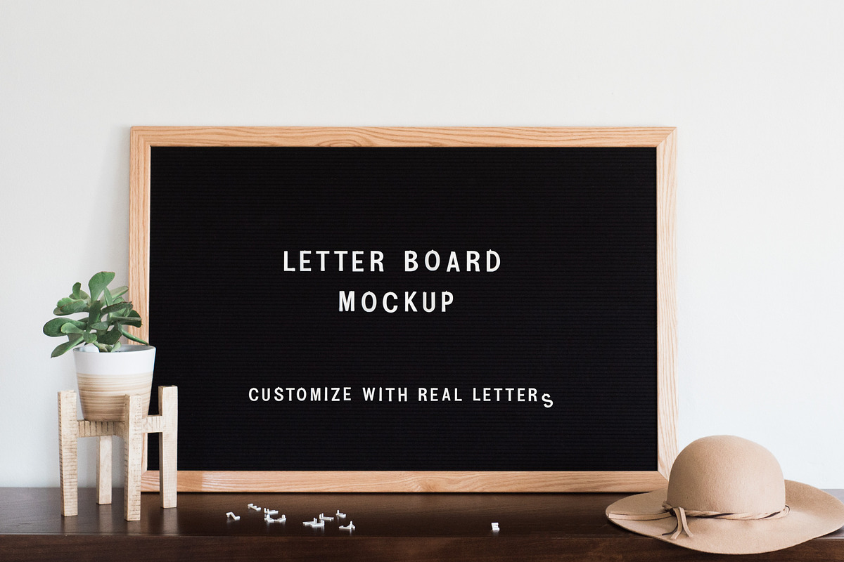 Felt Letter Board Mockup PSD in Social Media Templates - product preview 8