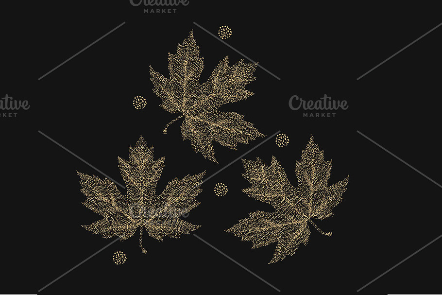  Autumn leaves vector in Objects - product preview 8
