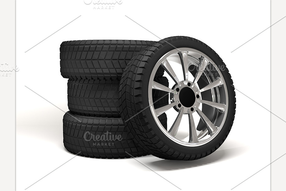 Car Tires in Objects - product preview 8