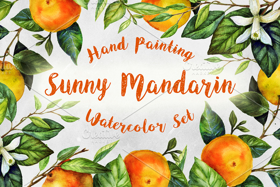 Sunny Mandarin Watercolor Set