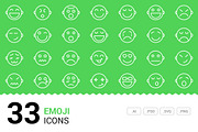 Emoji - Vector Line Icons