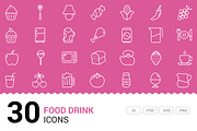 Food / Drink - Vector Line Icons