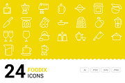 Foodix - Vector Line Icons