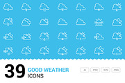 Good Weather - Vector Line Icons