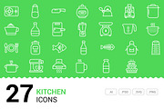 Kitchen - Vector Line Icons