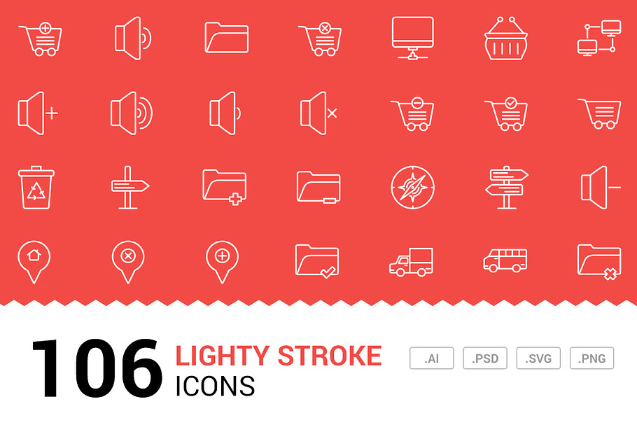 Lighty Stroke - Vector Line Icons in Graphics - product preview 8