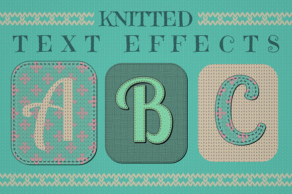 Knitted Text Effects. Graphic Styles in Photoshop Layer Styles - product preview 2