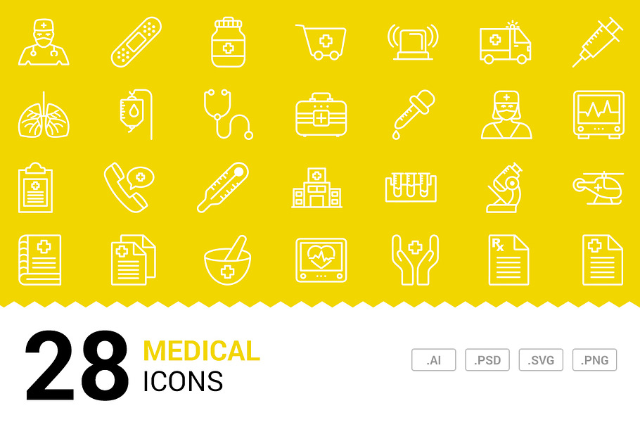 Medical - Vector Line Icons in Graphics - product preview 8