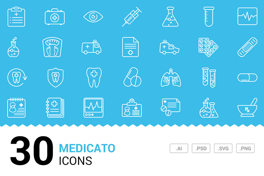 Medicato - Vector Line Icons in Icons - product preview 8