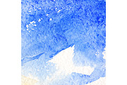 Watercolor blue cloud sky texture
