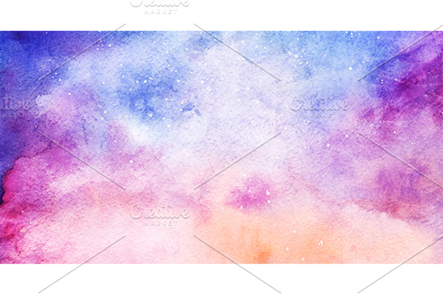 Watercolor space galaxy background in Patterns - product preview 8