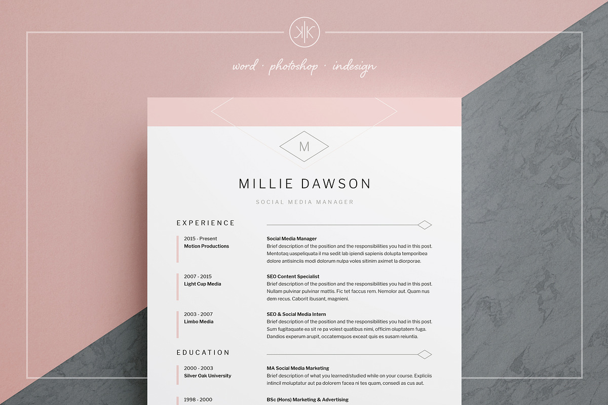 Resume/CV | Millie in Resume Templates - product preview 8
