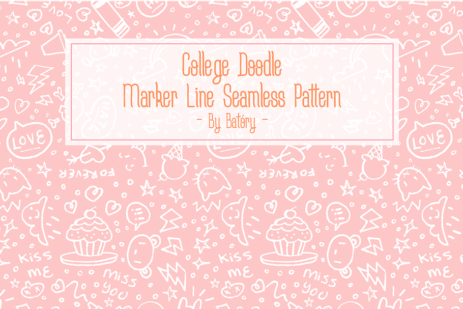 College Doodle | Seamless Pattern in Patterns - product preview 8
