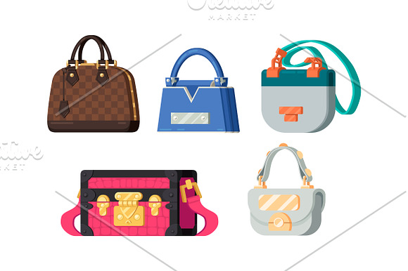 Fashion woman bags set in Objects - product preview 5