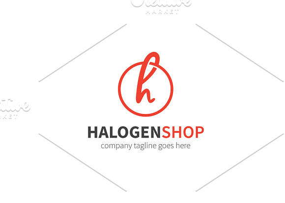 Halogen Shop Letter H Logo in Logo Templates - product preview 2