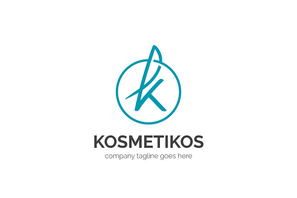Kosmetikos Letter K Logo