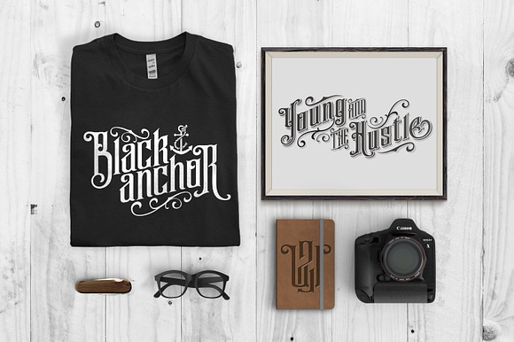 Blaze & Glory Typeface + Extras in Tattoo Fonts - product preview 4