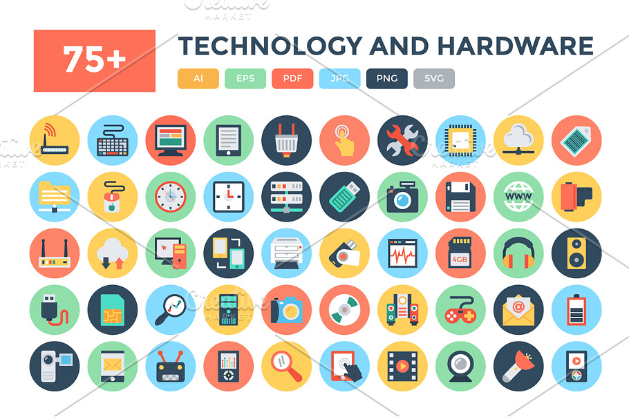 75+ Technology and Hardware Icons