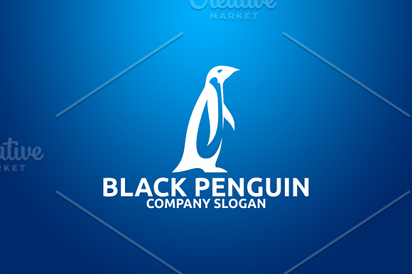 Black Penguin in Logo Templates - product preview 1