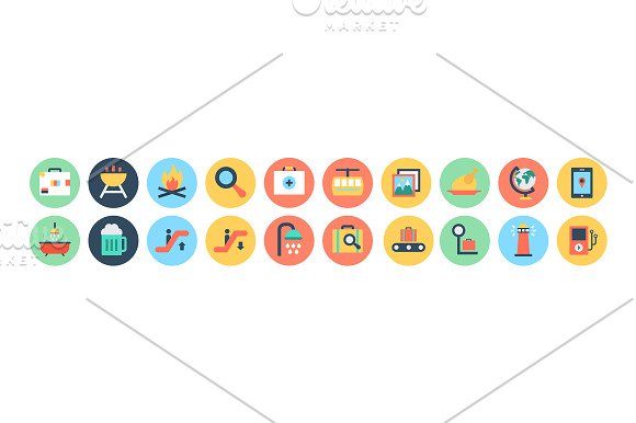 125+ Flat Travel Icons  in Travel Icons - product preview 2