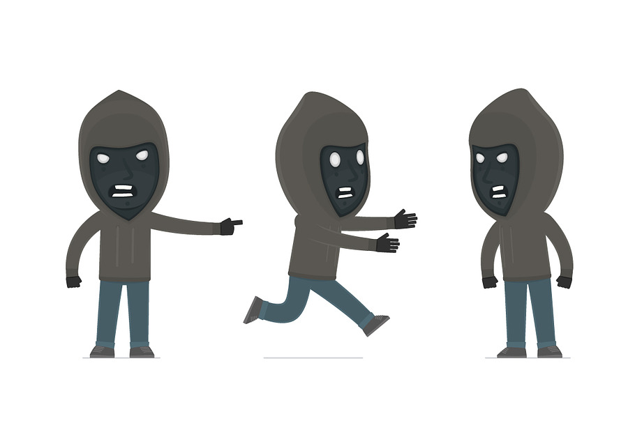 100 poses of Anonymous Hackers in Illustrations - product preview 8