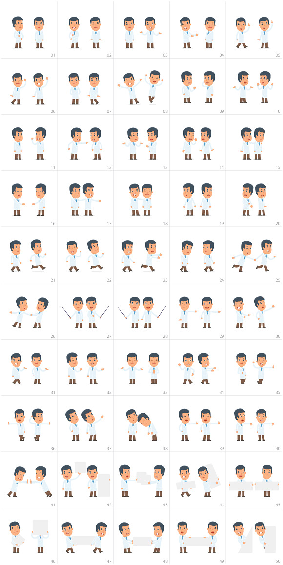 100 poses of character Doctor  in Illustrations - product preview 1