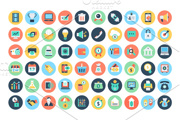 125+ Flat Finance Icons in Graphics - product preview 1