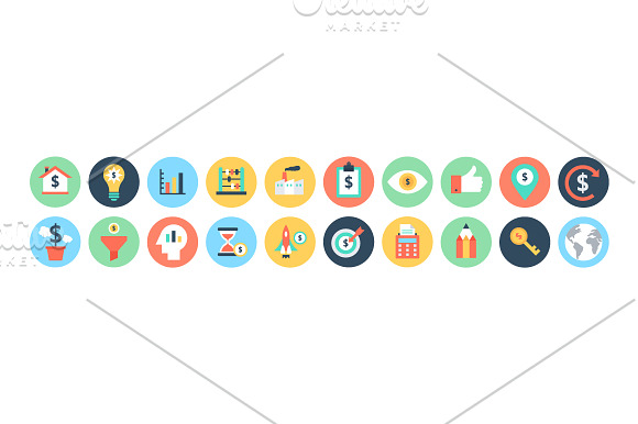 125+ Flat Finance Icons in Graphics - product preview 2