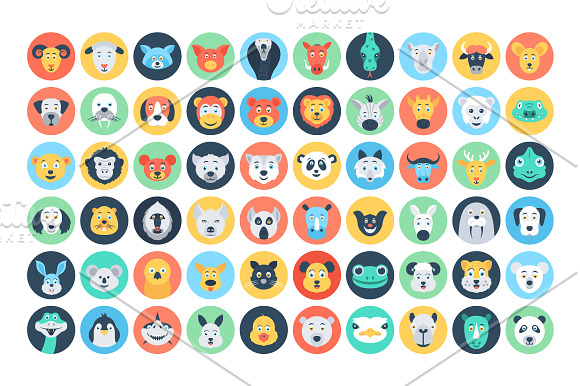 100+ Flat Animal Icons  in Animal Icons - product preview 1
