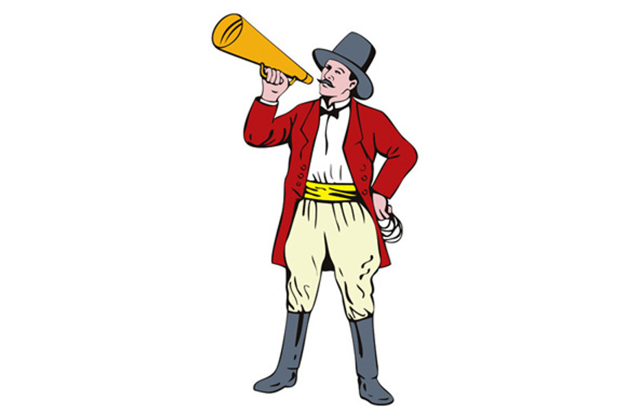 Ringmaster with Bullhorn in Illustrations - product preview 8