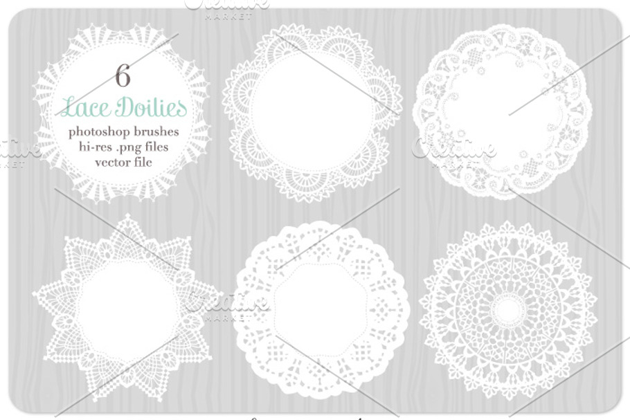 Digital Lace Doilies in Objects - product preview 8