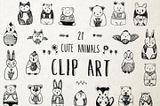 cute animals clip art