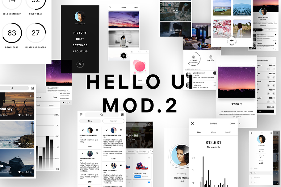 Hello UI Kit Mod. 2 in UI Kits and Libraries - product preview 8