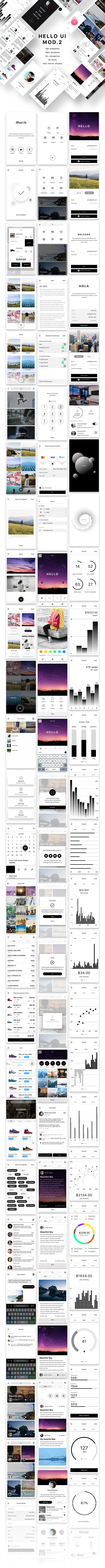 Hello UI Kit Mod. 2 in UI Kits and Libraries - product preview 1