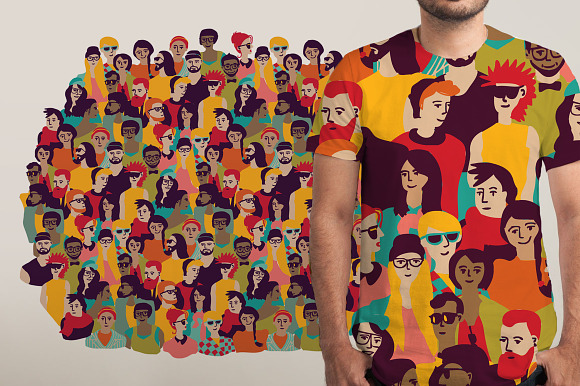 Group of happy people vector set in Illustrations - product preview 2
