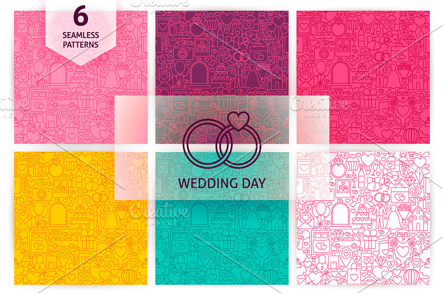 Wedding Line Seamless Patterns in Patterns - product preview 8