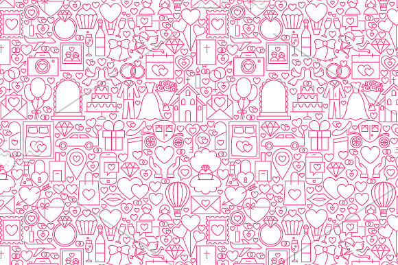 Wedding Line Seamless Patterns in Patterns - product preview 6