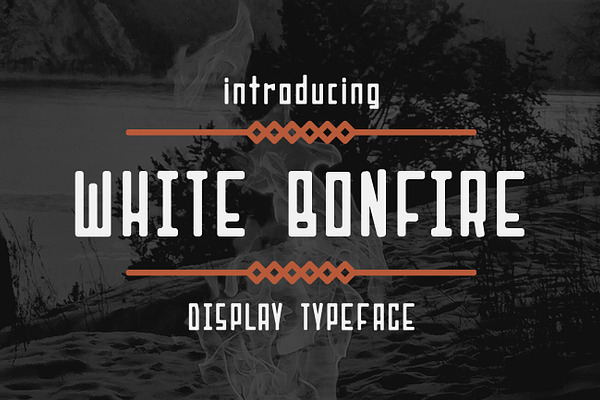 White Bonfire Display Font