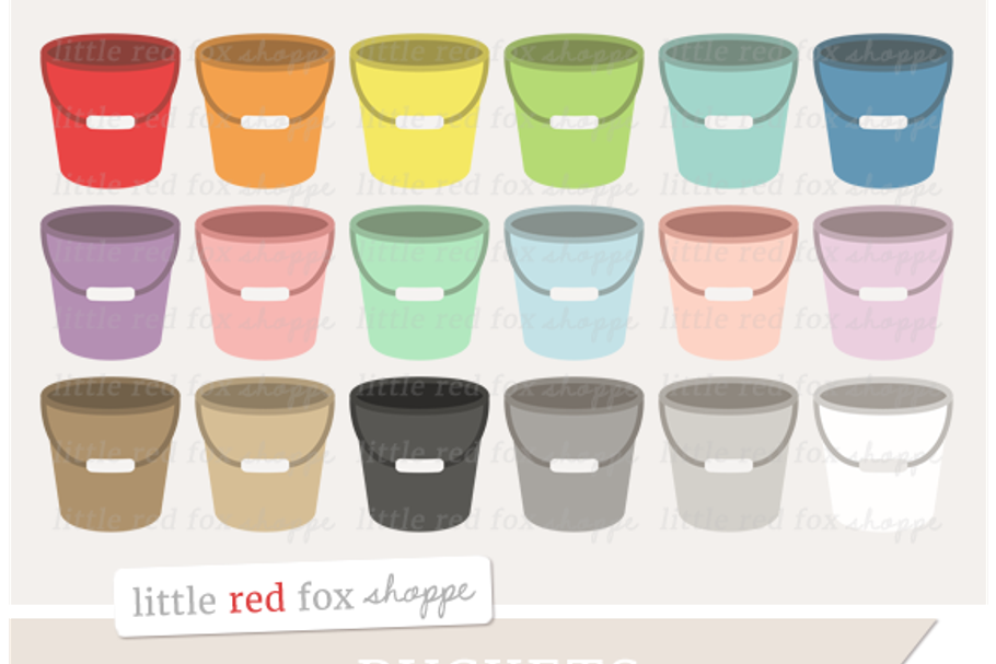 Bucket Clipart in Illustrations - product preview 8