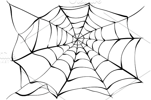 Set black spider web in Illustrations - product preview 4