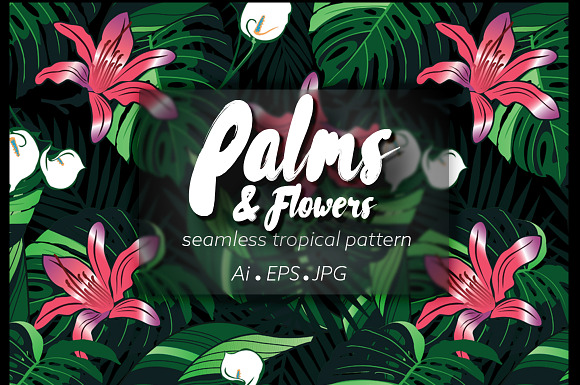 P&F seamless tropical pattern in Patterns - product preview 3