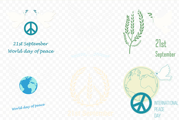 12 International Day of Peace design in Graphics - product preview 1