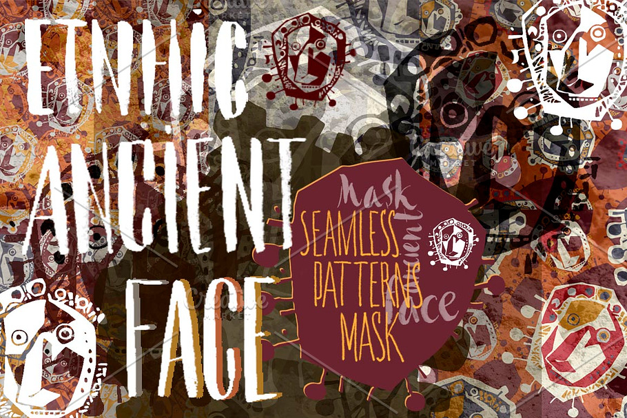 Ancient Ethnic Mask in Patterns - product preview 8