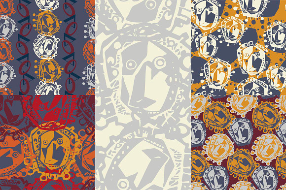 Ancient Ethnic Mask in Patterns - product preview 2