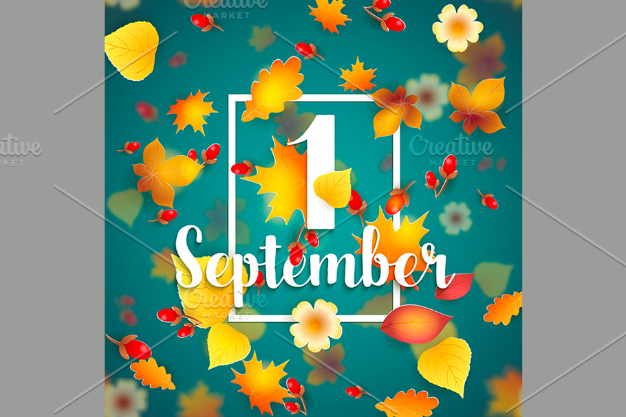 First September Autumn Background. in Illustrations - product preview 8